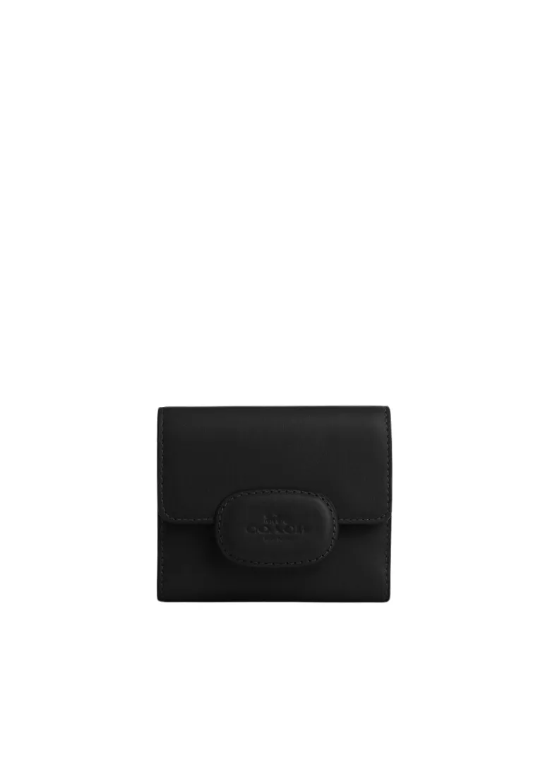 ( AS IS ) Coach Eliza Wallet Small In Black CT985