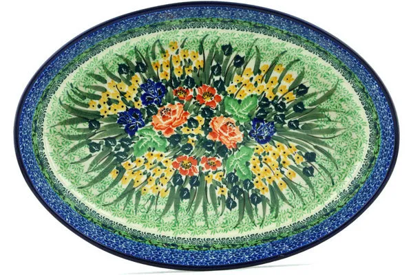 12" Oval Baker - Splendid Meadow