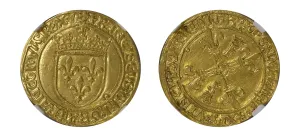 1515-1547 Gold Ecu d'Or Au soleil Francois I NGC AU58