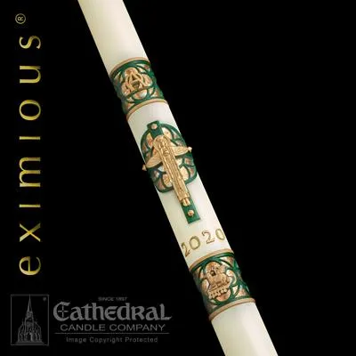 2-1/4" x 48" Christus Rex Eximious Paschal Candle