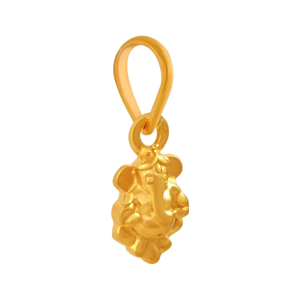 22k Gold Pendant With A Splendid Lord Ganesha Motif