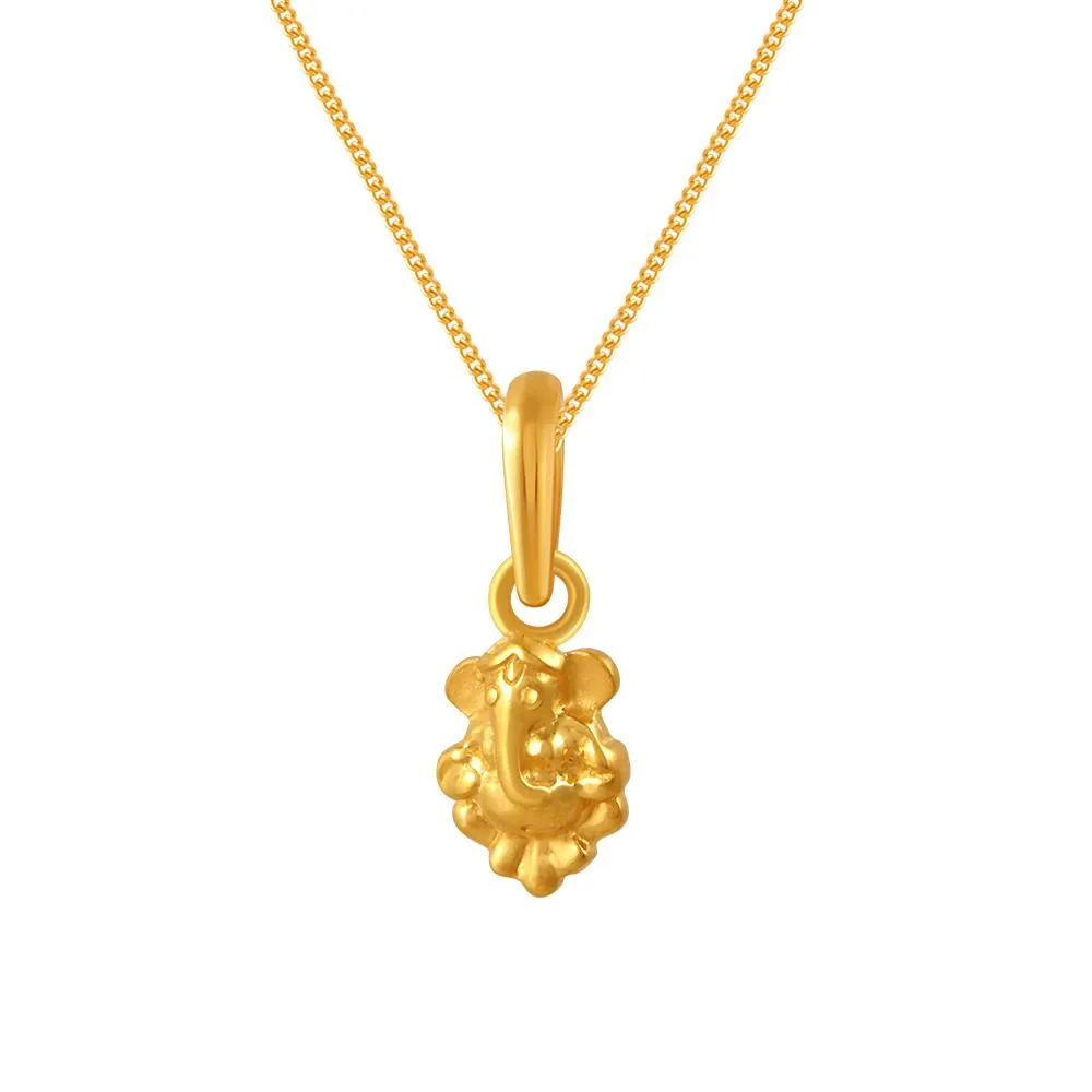 22k Gold Pendant With A Splendid Lord Ganesha Motif