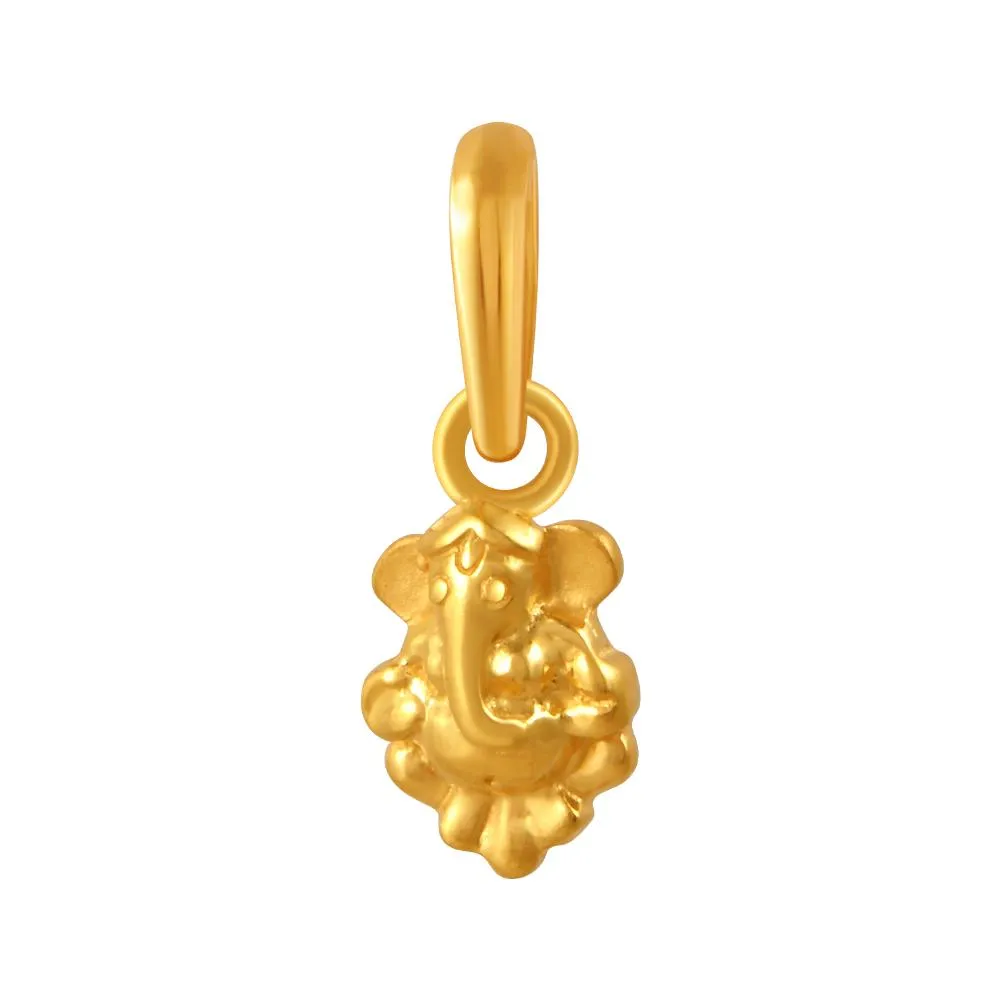 22k Gold Pendant With A Splendid Lord Ganesha Motif