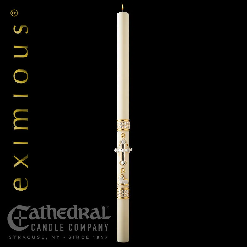 3" x 48" Merciful Lamb Eximious Paschal Candle