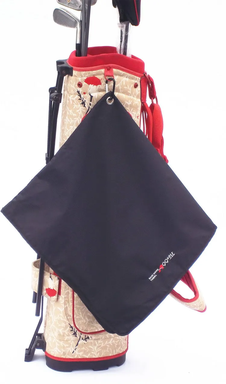 A99 Golf Rain Hood Towel Waterproof Golf Bag Cover with Free Carabiner Clip w/Microfiber Towel 17 3/4" x 19 1/4"