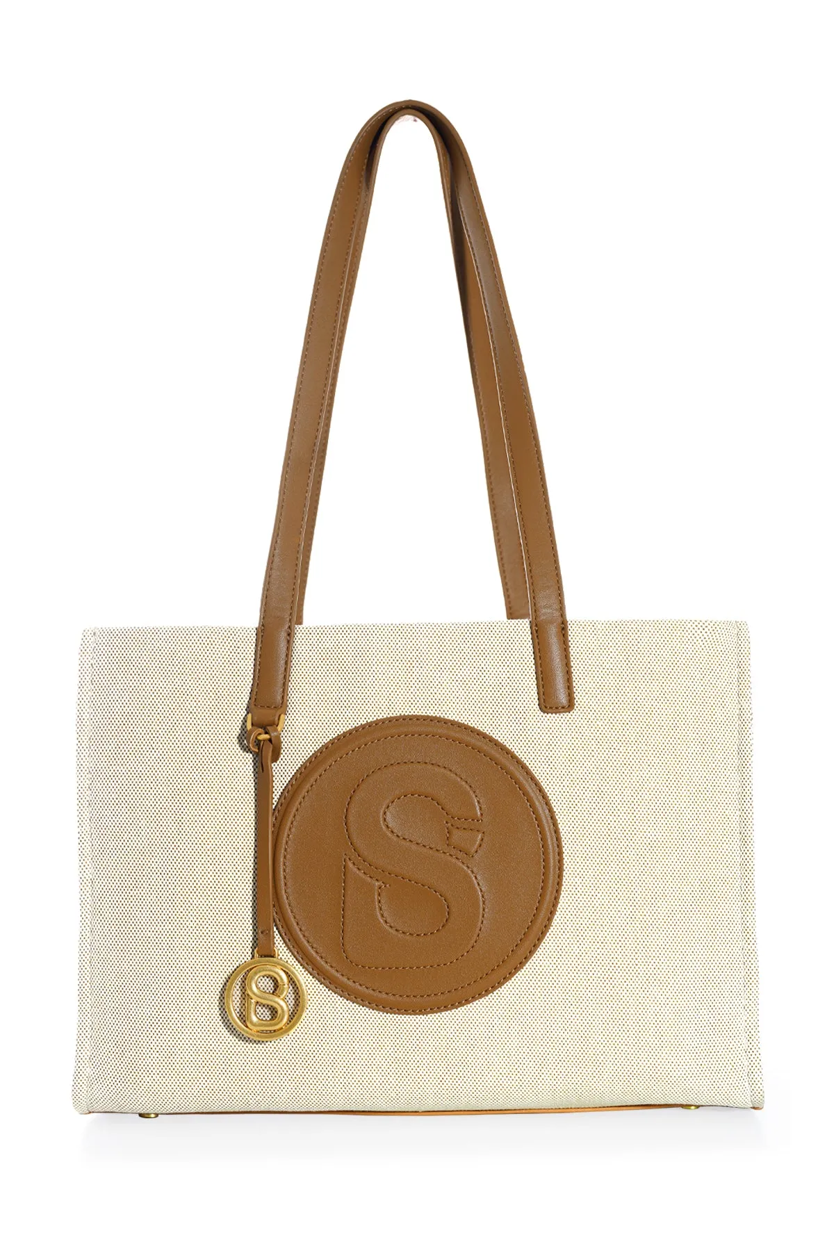 Aaliya Small Canvas Tote Bag - Coffee