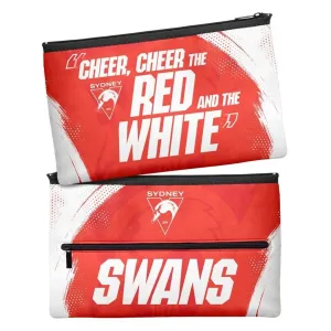 AFL Large Pencil Case - Sydney Swans - Neoprene - 33cm x 21cm