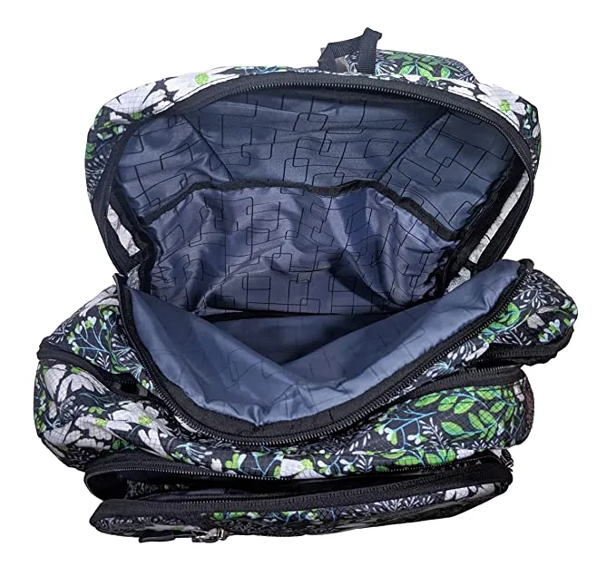 Alpha Nemesis 36 Ltrs Black School Backpack (Floral Flick)