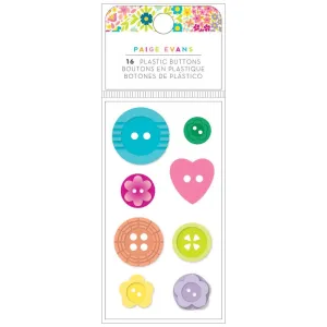 American Crafts Paige Evans - Splendid Stickers 16 pack - Buttons*