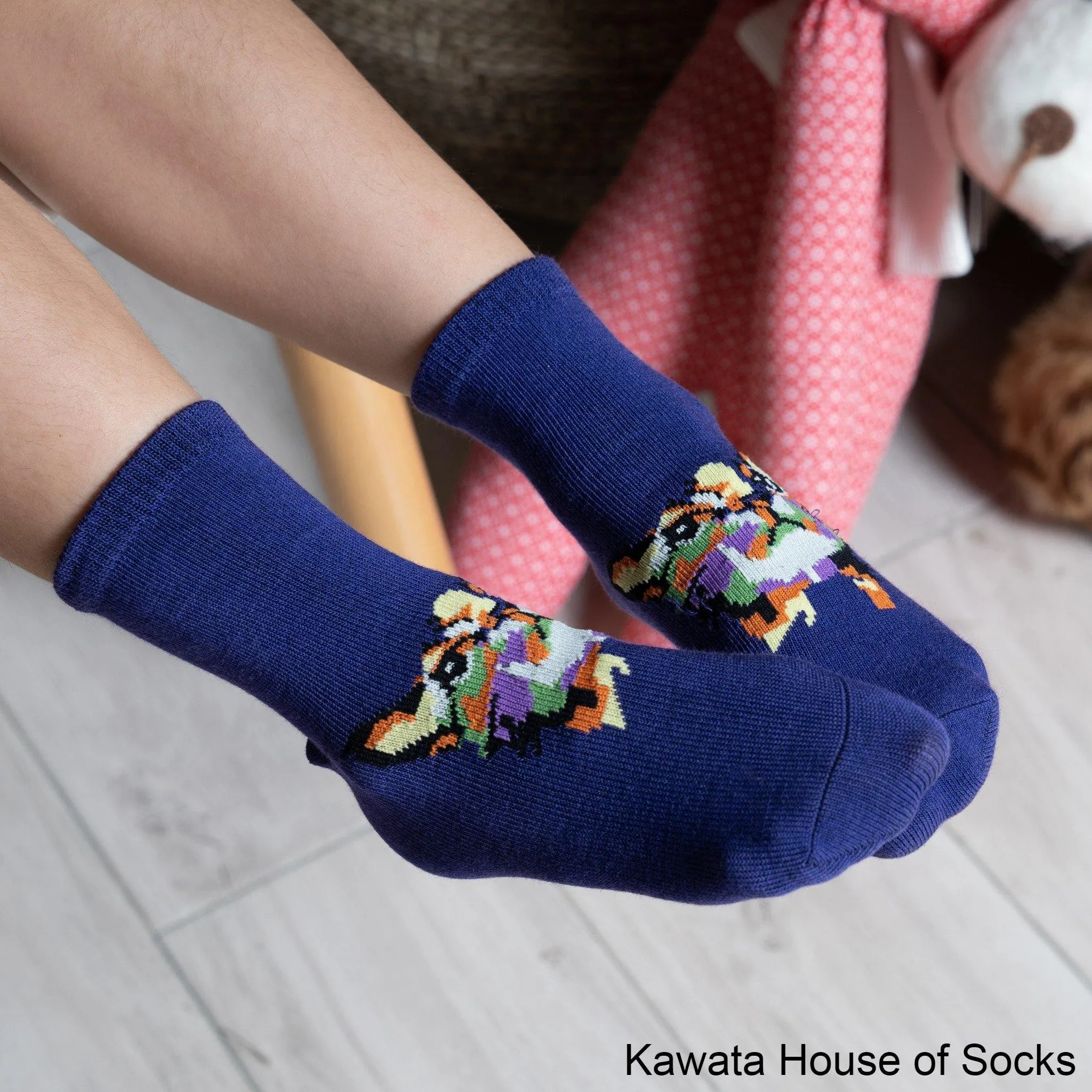 Anti-Slip Quarter Artistic Cat Socks