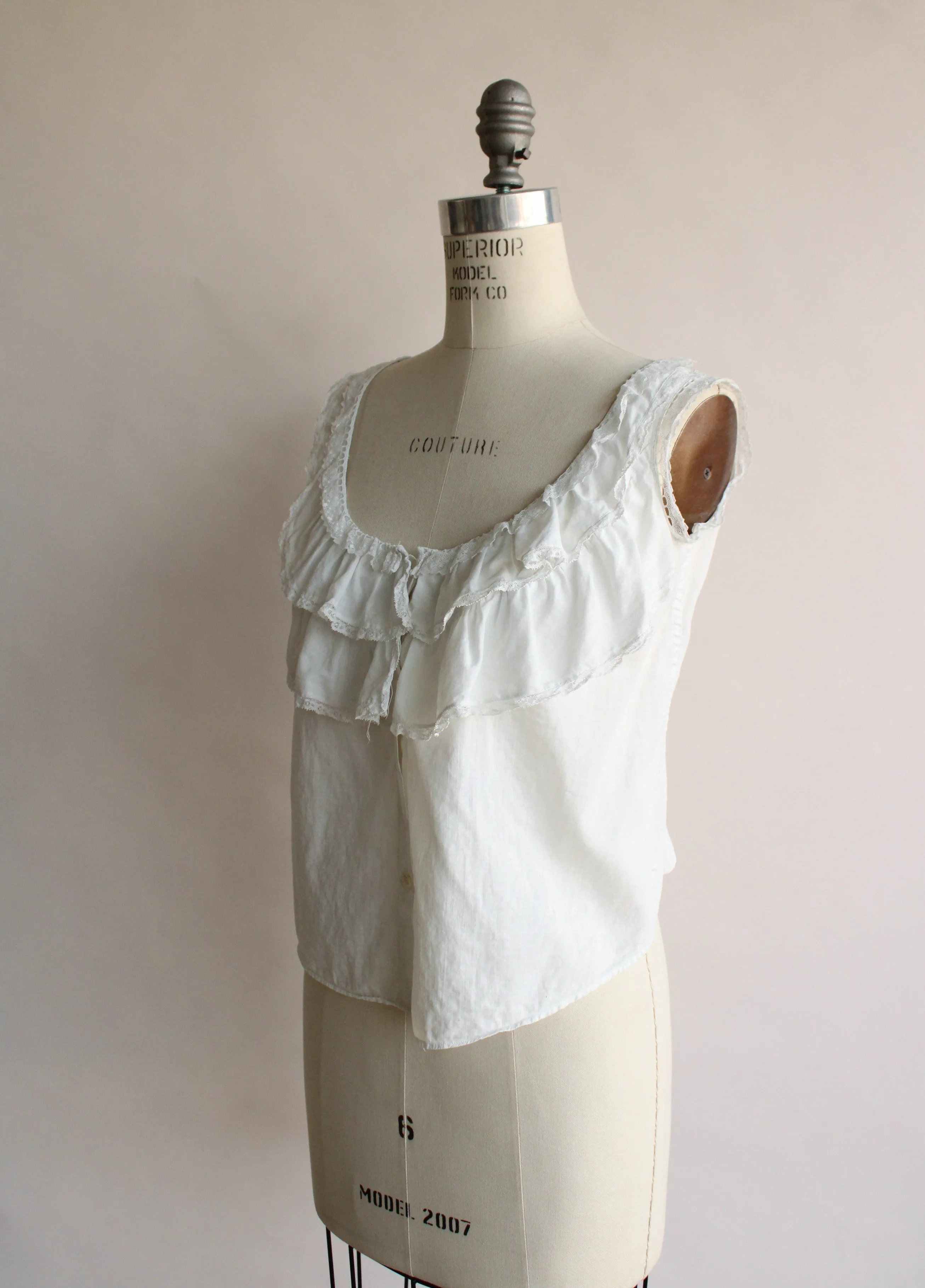 Antique White Cotton Corset Cover