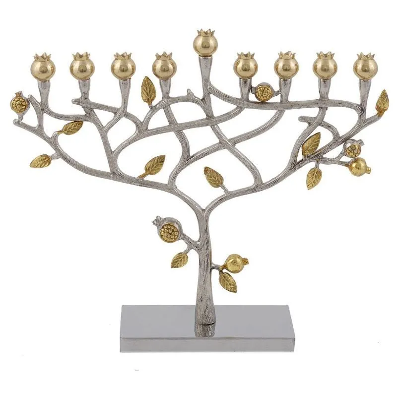 Artistic Chanukah Menorah Pomegranate Tree