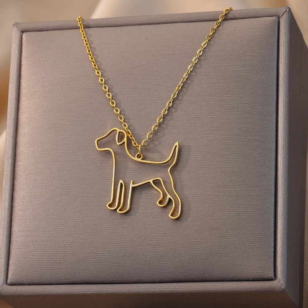 Artistic Dog necklaces