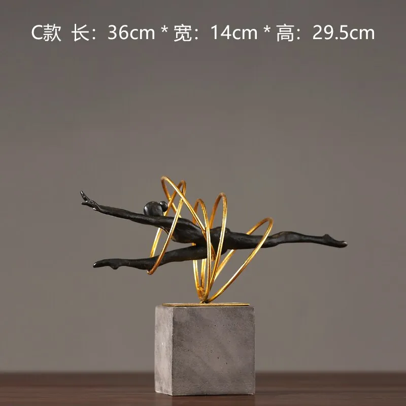 Artistic Gymnastics Female Athlete Sculpture: Home Decoration Accessories for Living Room and Gift Item