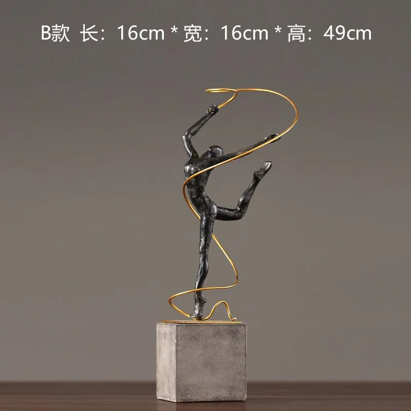 Artistic Gymnastics Female Athlete Sculpture: Home Decoration Accessories for Living Room and Gift Item