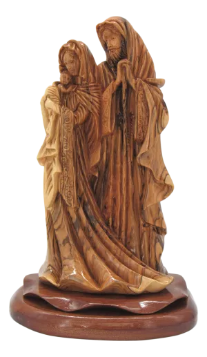 Artistic Holy Family - Olive wood