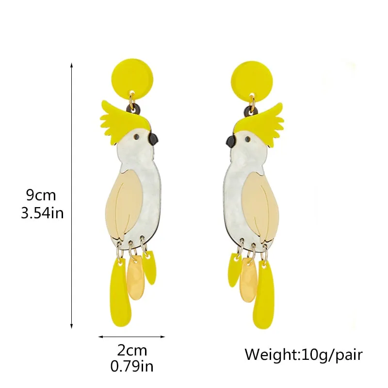 Artistic Parrot earrings