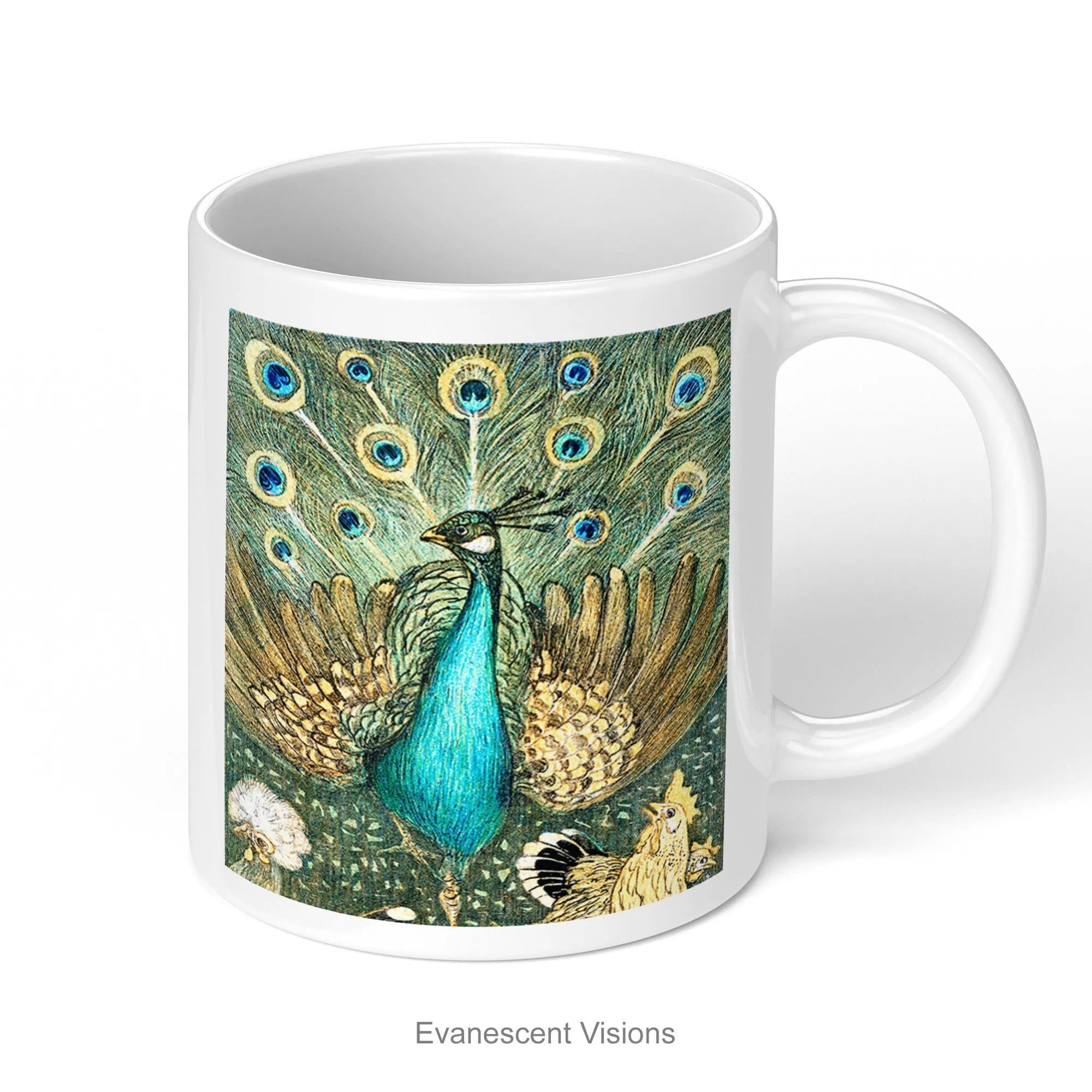 Artistic Peacock Art Mug