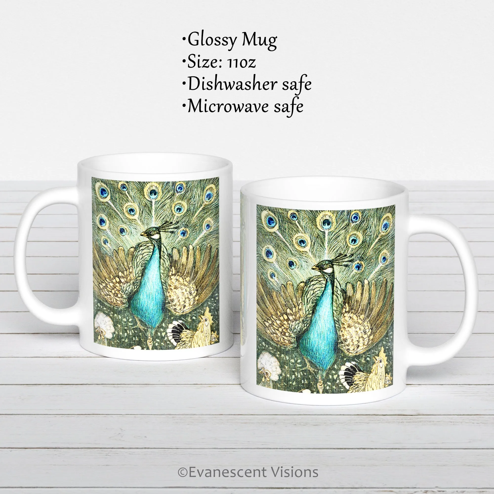 Artistic Peacock Art Mug