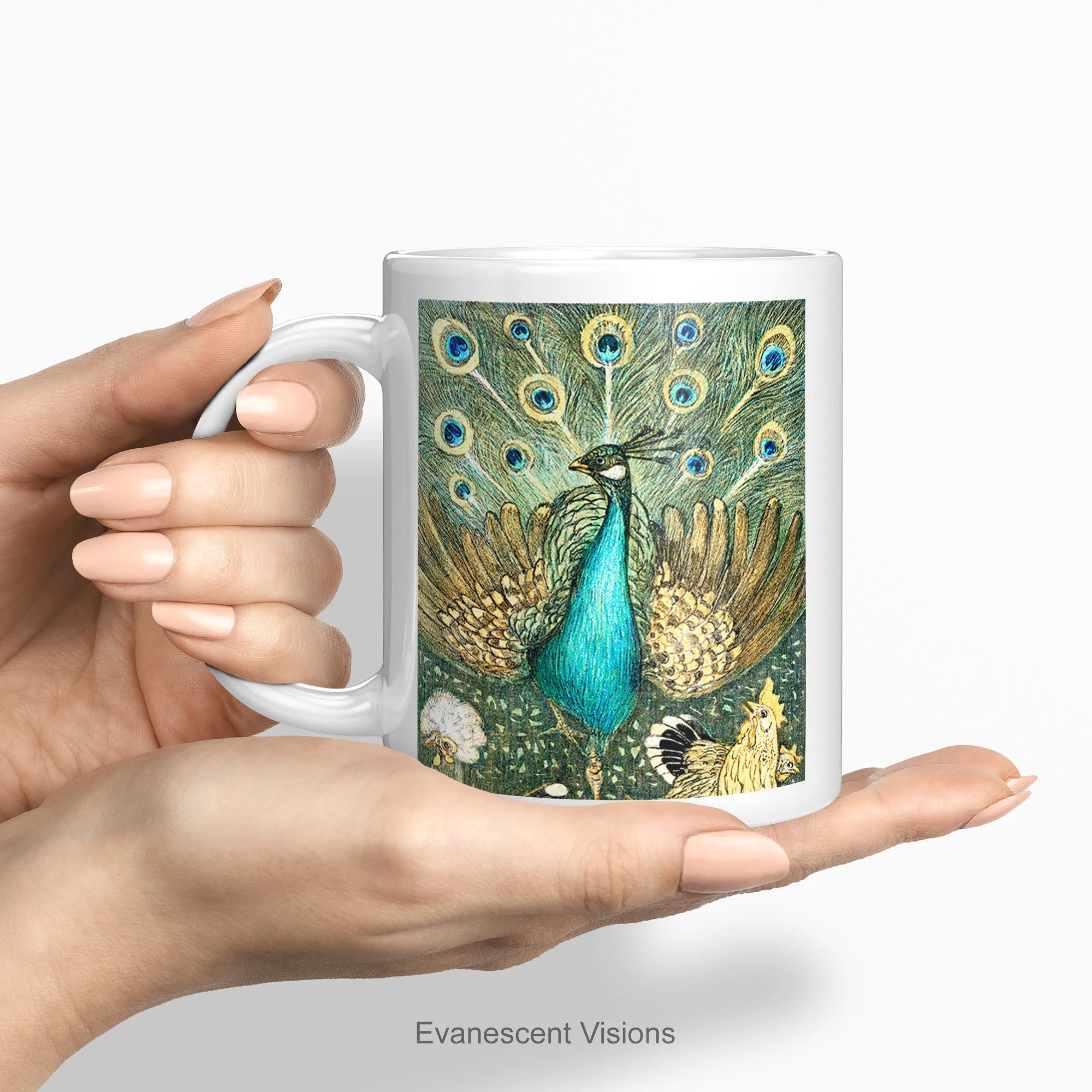 Artistic Peacock Art Mug