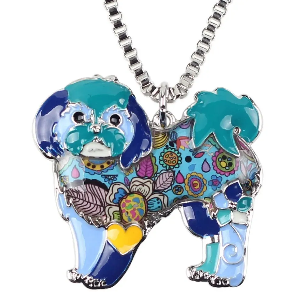 Artistic Shih Tzu Necklace / Keychain