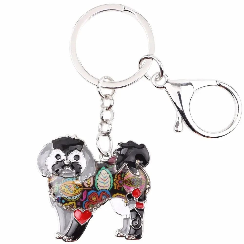 Artistic Shih Tzu Necklace / Keychain