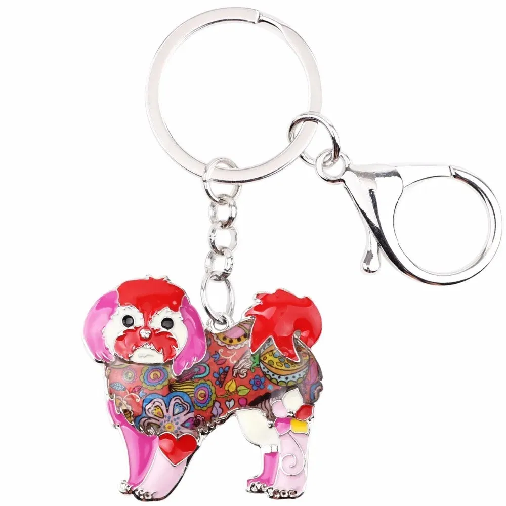 Artistic Shih Tzu Necklace / Keychain