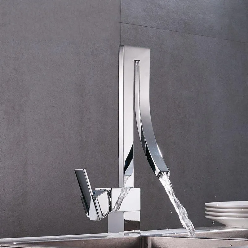 Artistic Water Switching Single Handle Waterfall Faucet