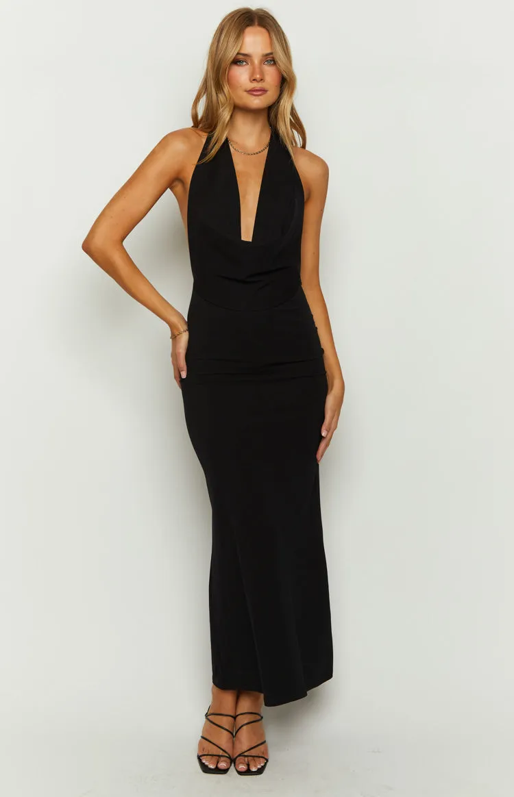 Aura Black Maxi Dress