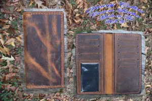 Badlands Elk Checkbook Wallet With ID, Elk Roper wallet, Elk Long Wallet, Leather Wallet, Mens Wallet