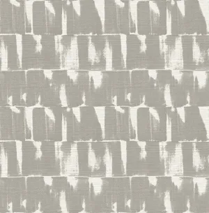 Bancroft Grey Artistic Stripe Wallpaper