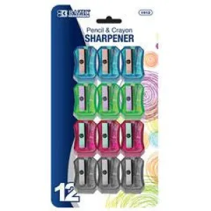 BAZIC Transparent Square Pencil Sharpener (12/pack) (BAZ 1912)