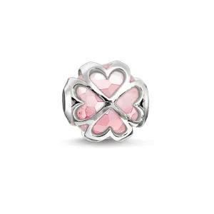 Bead "Pink Cloverleaf"