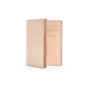 Beige Leather Mens Vertical billfold Wallet Front Pocket Wallet Bifold Handmade Small Wallets For Men