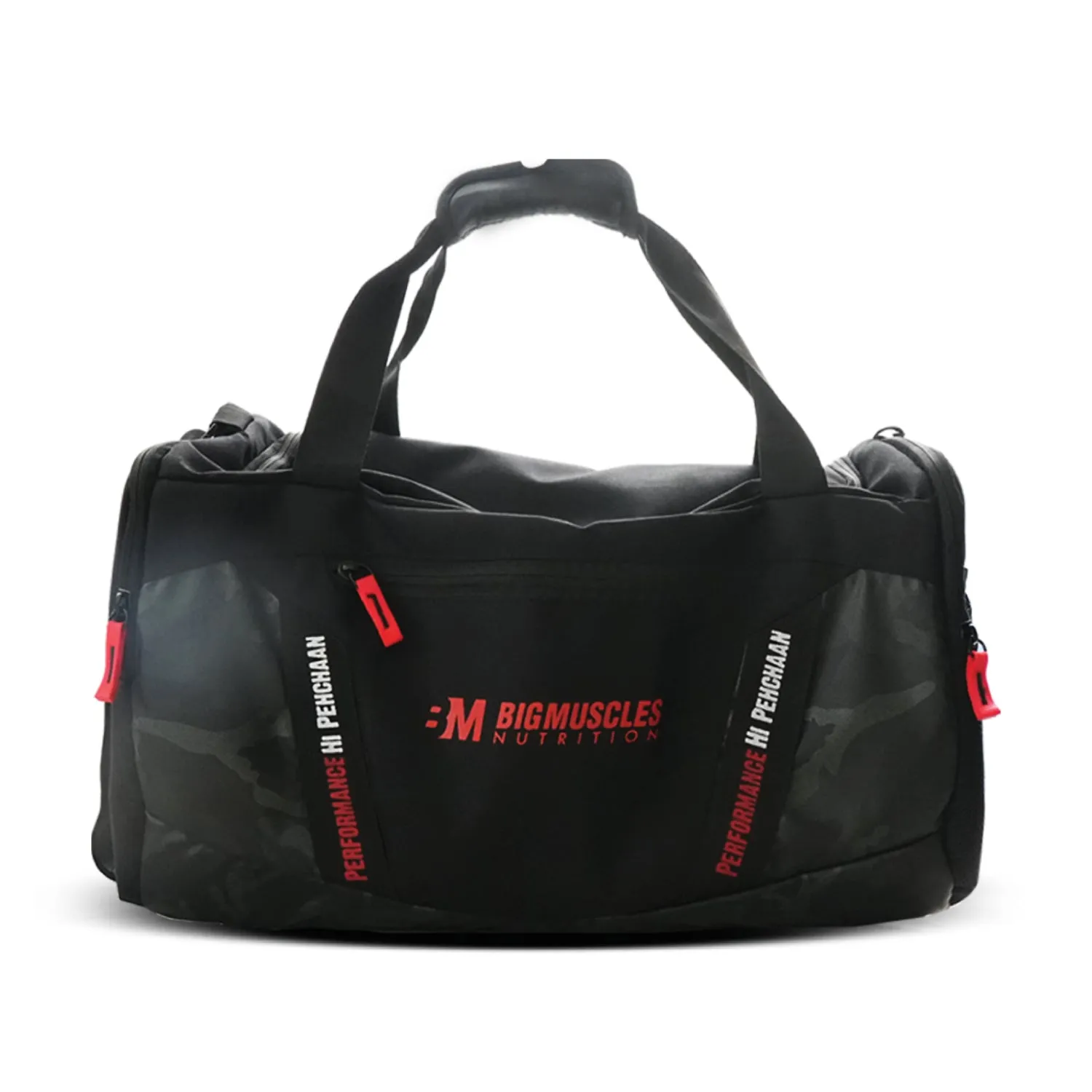 BigMuscles Nutrition GYM BAG for Men & Women, Unisex Black 45L