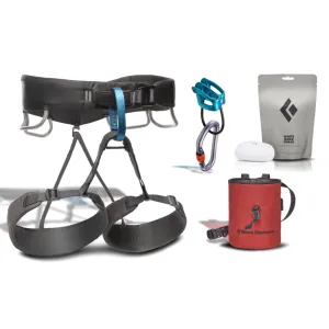 Black Diamond Men's Momentum Harness Package – Complete, Adjustable, and Comfortable Gear Set for Versatile Climbing