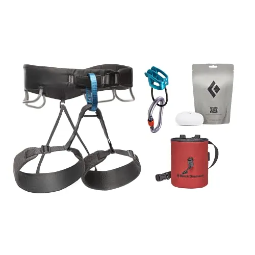 Black Diamond Men's Momentum Harness Package – Complete, Adjustable, and Comfortable Gear Set for Versatile Climbing