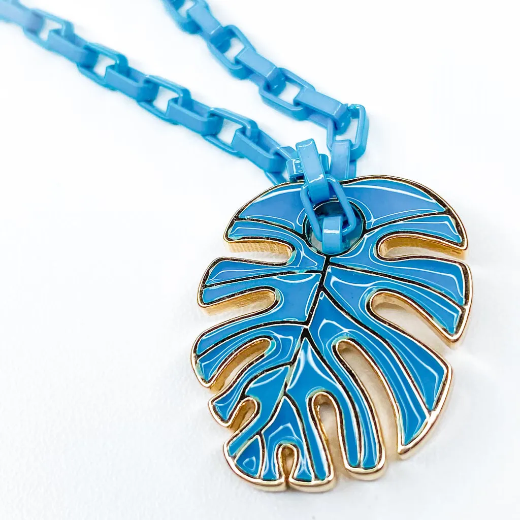 Blue Palm Necklace N3