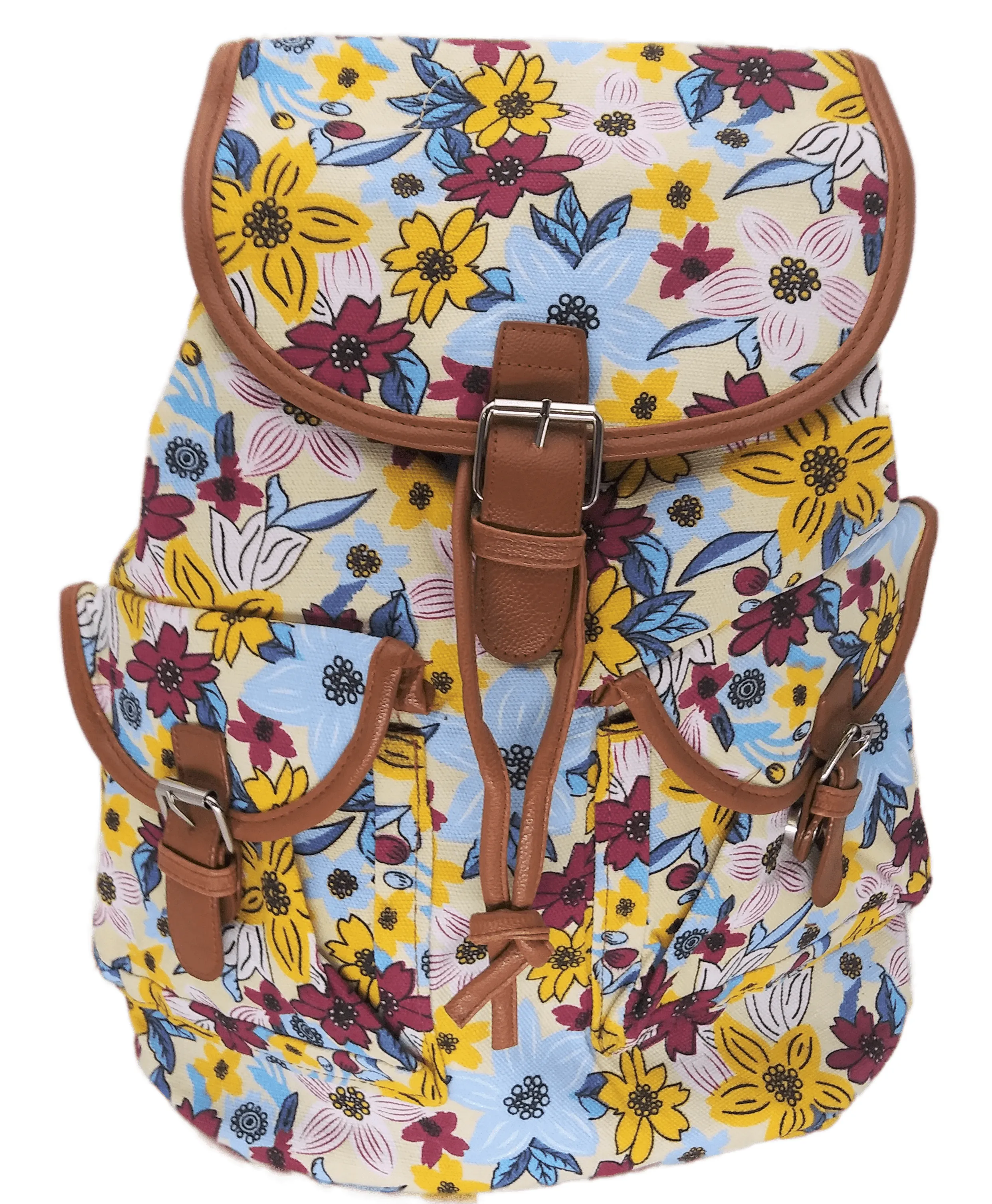 Bravo! Backpack Rucksack Drawstring (Lily, White 2)