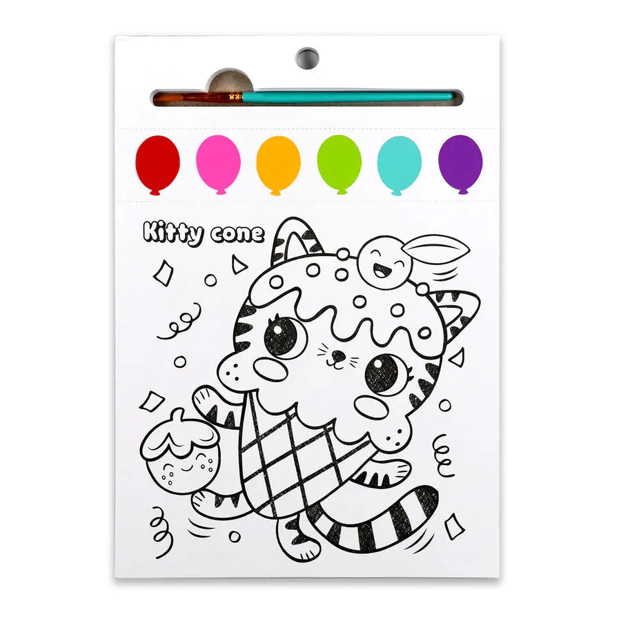 Bright Stripes Paint Pages: Party Animals