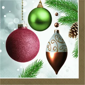 Bulk Dazzling Ornaments Paper Luncheon Napkin (Case of 192)