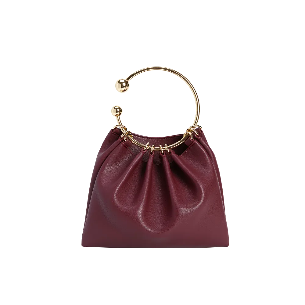 Burgundy Ring Handle Bag