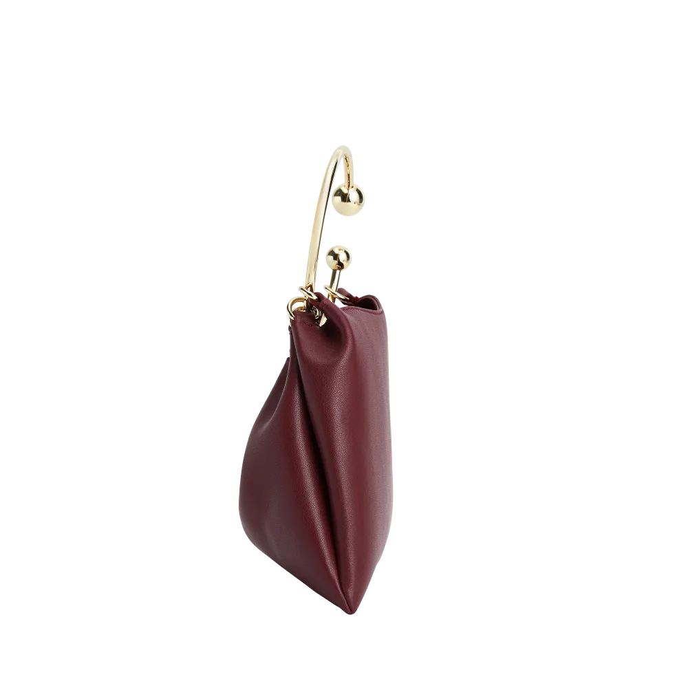 Burgundy Ring Handle Bag