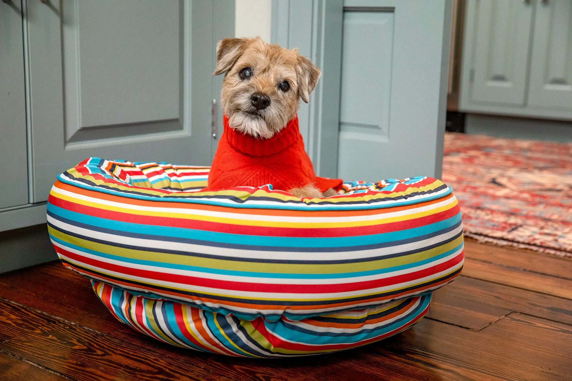 Canine Styles - Cotton Canvas - Reef Stripe - Dog Bed