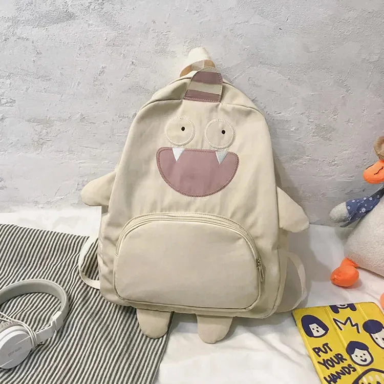 Cartoon Frog Monster Duck Print Backpack