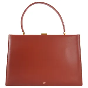 Celine Red Dark Claycourt Medium Clasp Bag 2018