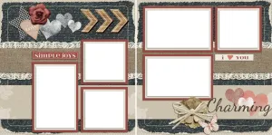 Charming - Digital Scrapbook Pages - INSTANT DOWNLOAD