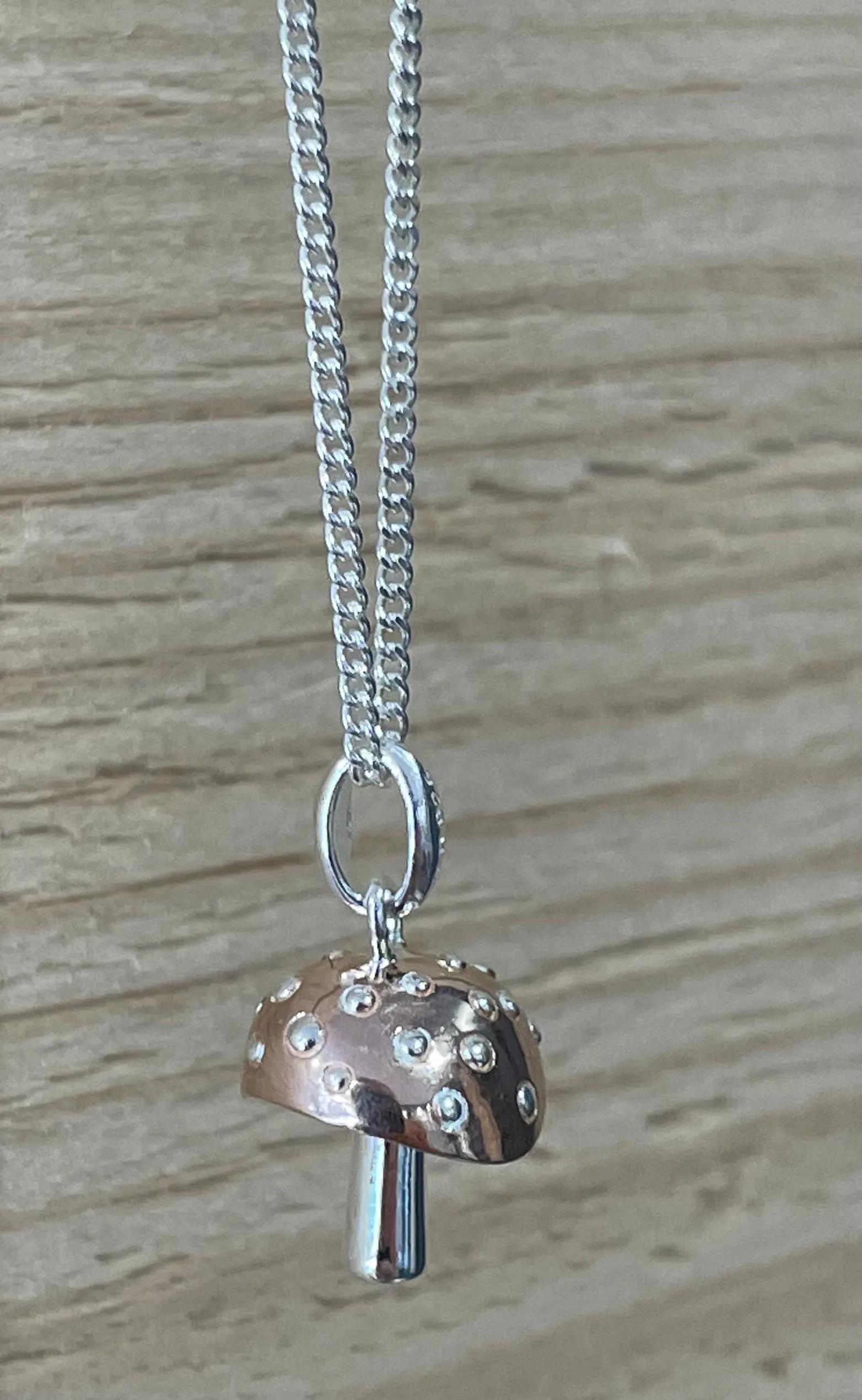 Charming Mushroom Pendant Necklace