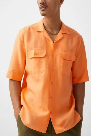 Charming Orange Mens Shirt