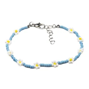 Charming Shark Flower Seed Bead Bracelet